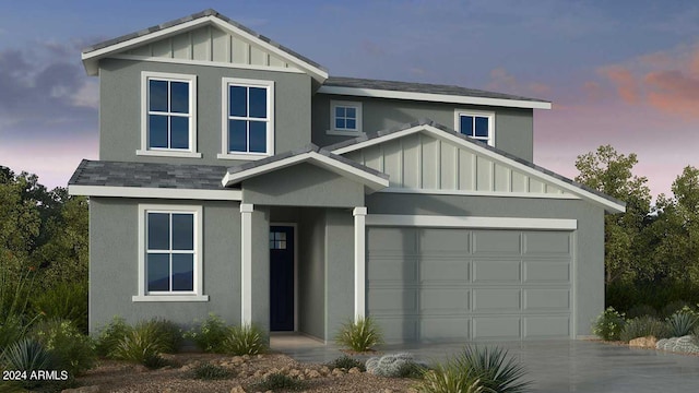 view of front of house featuring a garage