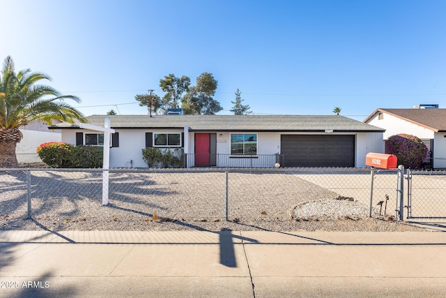 ranch-style house with a garage