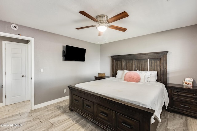 bedroom with ceiling fan