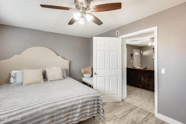 bedroom with ceiling fan