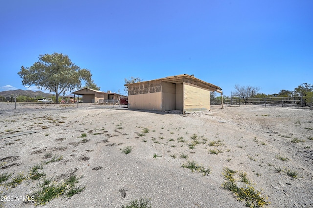 exterior space featuring fence