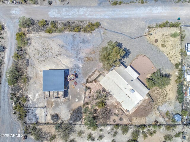 drone / aerial view of a desert landscape
