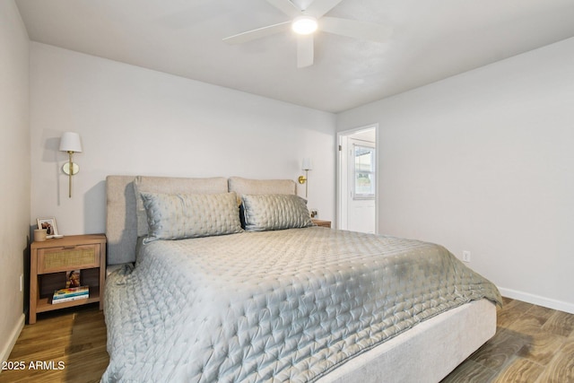 13842 N 40th Ave, Phoenix, AZ 85053 - bedroom with wood finished floors and ceiling fan