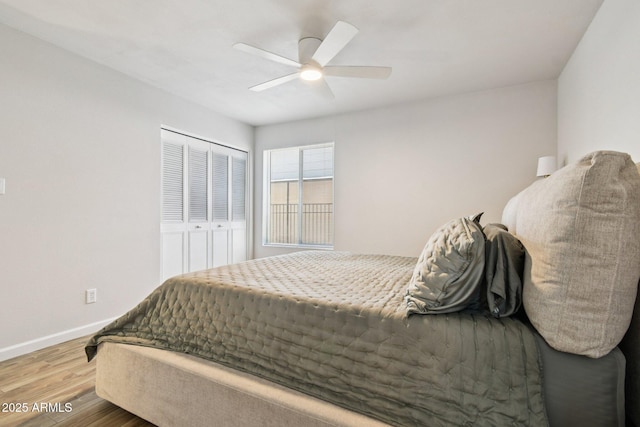 13842 N 40th Ave, Phoenix, AZ 85053 - bedroom featuring wood finished floors and ceiling fan