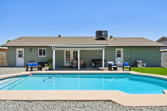13842 N 40th Ave, Phoenix, AZ 85053 - swimming pool featuring a patio area, grilling area, and french doors