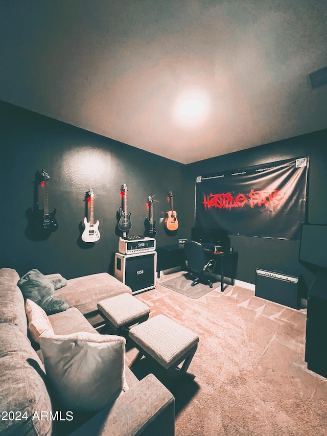 bedroom with carpet floors