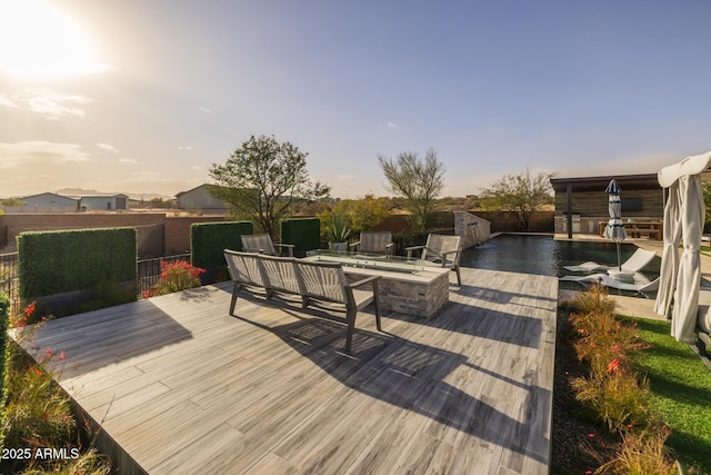 view of wooden terrace