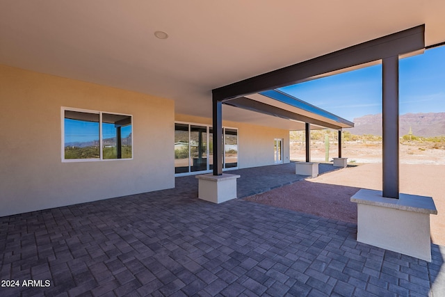 3877 S Veronica Ln, Gold Canyon, AZ 85118 - view of patio with a mountain view
