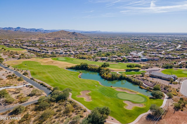 3877 S Veronica Ln, Gold Canyon, AZ 85118 - aerial perspective of suburban area with a water and mountain view and a golf course