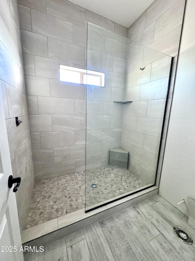 bathroom with walk in shower