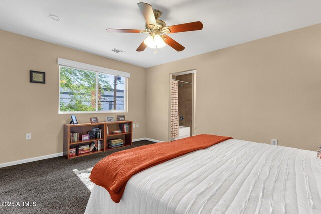 3221 N 37th St Unit 10, Phoenix, AZ 85018 - bedroom featuring baseboards, carpet, and ceiling fan