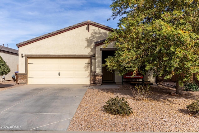 view of front of house featuring a garage