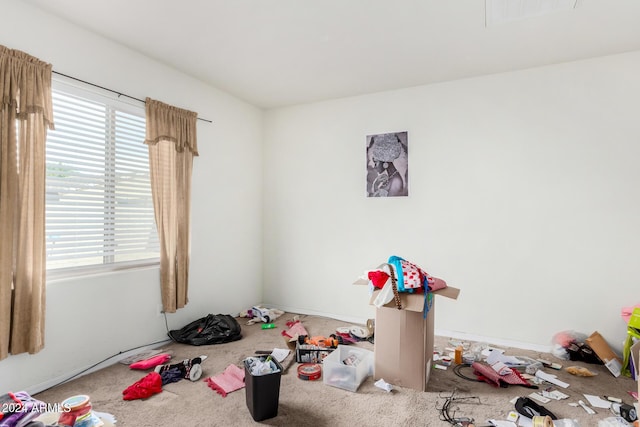 interior space with carpet flooring