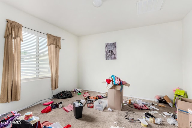 interior space featuring carpet floors