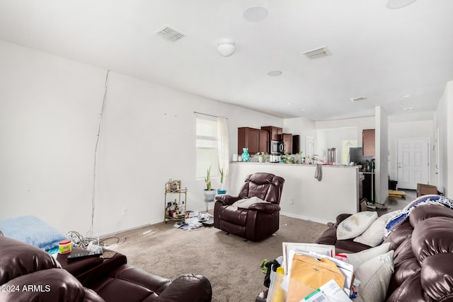 view of carpeted living room