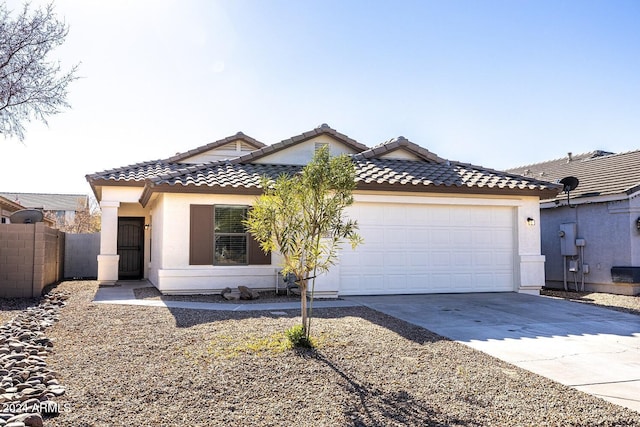 view of front of house featuring a garage