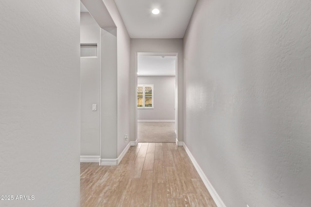 2027 E Ln Costa Ct, Gilbert, AZ 85298 - hallway with light wood-type flooring and baseboards