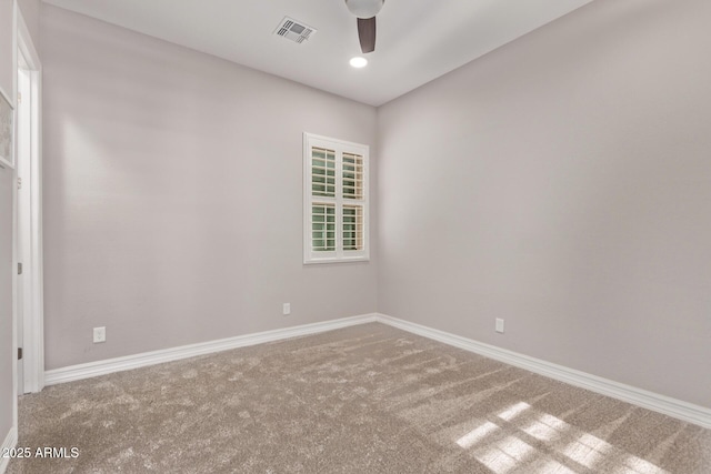 2027 E Ln Costa Ct, Gilbert, AZ 85298 - carpeted spare room featuring a ceiling fan, baseboards, and recessed lighting