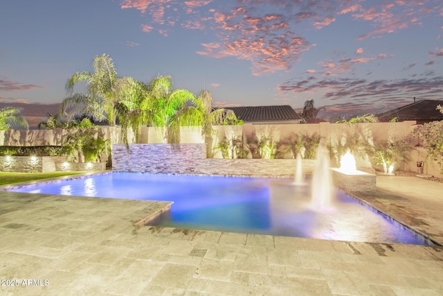 2027 E Ln Costa Ct, Gilbert, AZ 85298 - view of swimming pool with a patio and a fenced backyard