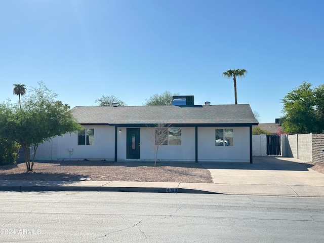 view of ranch-style home