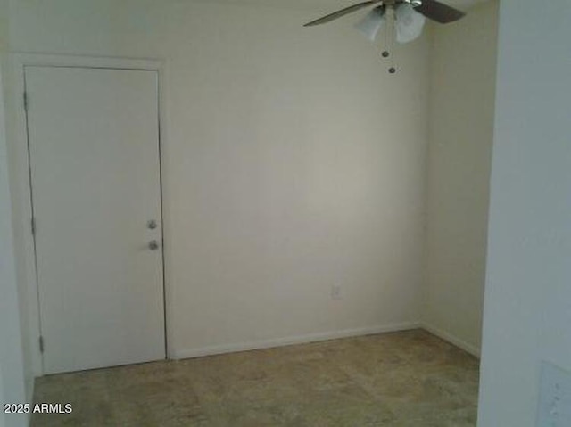 empty room with ceiling fan