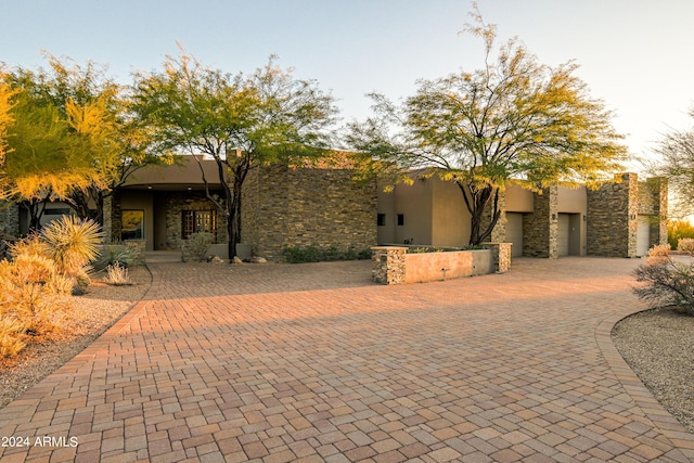 view of pueblo revival-style home