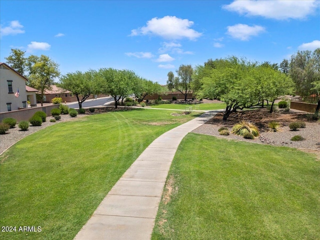 surrounding community with a lawn