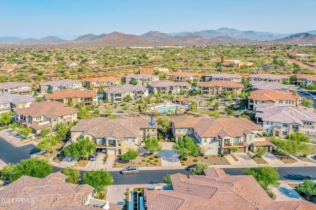 aerial view featuring a mountain view