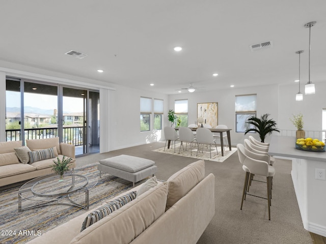 view of carpeted living room