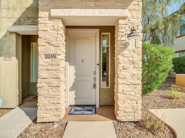 view of doorway to property