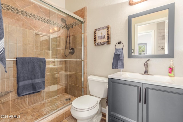 36382 N 35th St, Cave Creek, AZ 85331 - full bathroom featuring a shower stall, toilet, and vanity