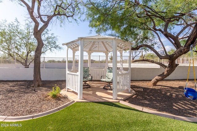 36382 N 35th St, Cave Creek, AZ 85331 - view of yard with a hot tub and a fenced backyard