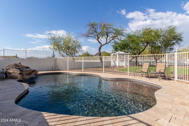 36382 N 35th St, Cave Creek, AZ 85331 - view of swimming pool with fence, a patio area, and a fenced in pool