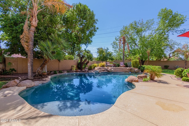 view of pool with a patio