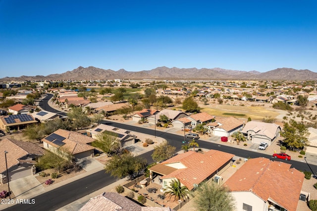 aerial view featuring a mountain view