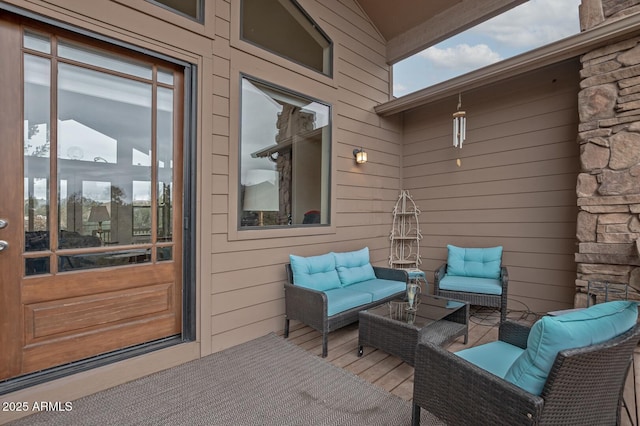 view of patio with outdoor lounge area