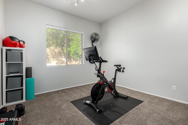 4618 W Pokeberry Ln, Phoenix, AZ 85083 - workout area with carpet flooring and baseboards