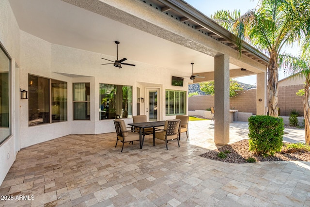 4618 W Pokeberry Ln, Phoenix, AZ 85083 - view of patio / terrace featuring ceiling fan and outdoor dining space