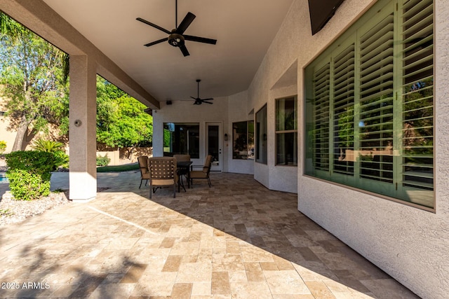 4618 W Pokeberry Ln, Phoenix, AZ 85083 - view of patio featuring ceiling fan and outdoor dining area