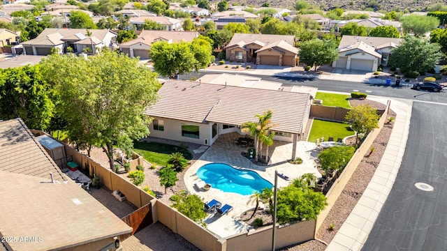 4618 W Pokeberry Ln, Phoenix, AZ 85083 - aerial perspective of suburban area featuring a pool area