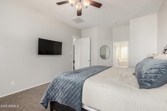 4618 W Pokeberry Ln, Phoenix, AZ 85083 - bedroom featuring carpet, ceiling fan, and ensuite bathroom