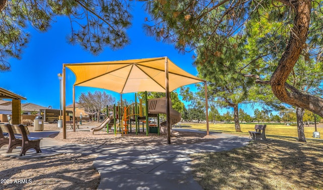 view of community jungle gym