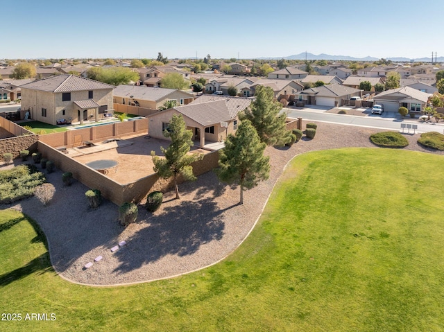 aerial view featuring a residential view