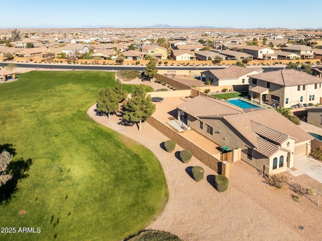 aerial view featuring a residential view