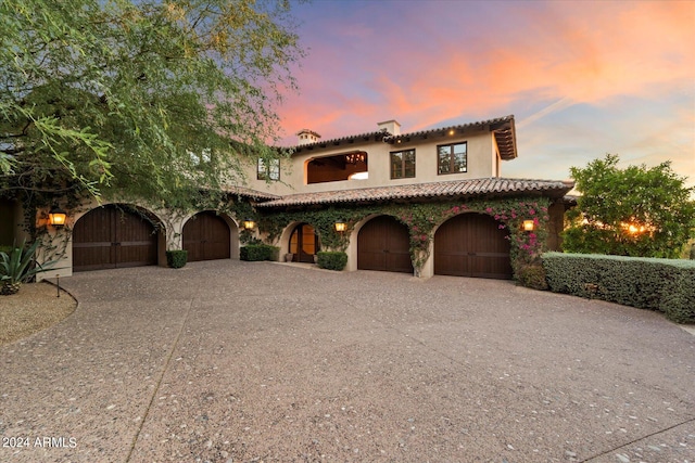 view of front facade with a garage