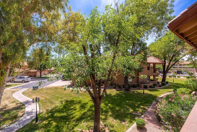 exterior space featuring a lawn