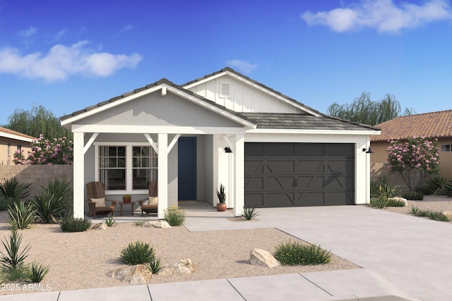 view of front of home featuring a garage