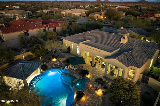 bird's eye view featuring a mountain view