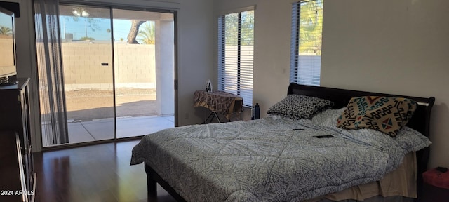 bedroom with access to outside