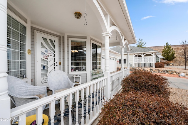 view of patio with covered porch